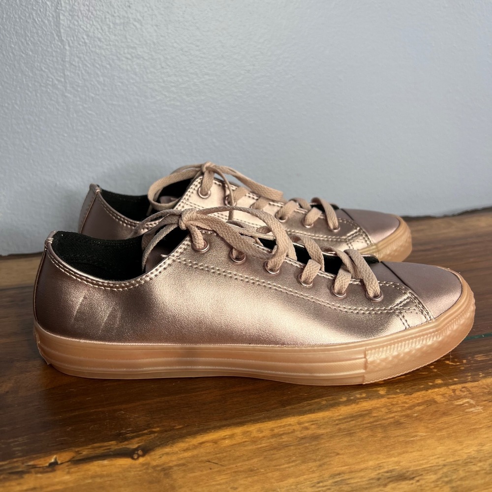 Converse Chuck Taylor All‎ Star Low Rose Quartz Metallic Women's Shoe Size 7.5 - Picture 5 of 13